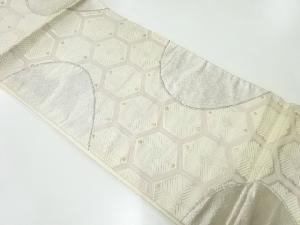 アンティーク　流水に亀甲模様織出し袋帯（材料）